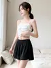 Pantalones de seguridad de seda helada de nuevo estilo para mujer, anti-exposición, no se enrollan, se pueden usar por fuera, pantalones falda finos de verano, leggings de talla grande para mujeres de talla grande