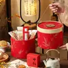 2026 Caja de Regalo de Gama Alta para el Festival de Medio Otoño Caja Vacía para Pasteles de Luna Caja de Empaque para Pasteles de Yema de Huevo 6/8 Piezas Caja de Regalo al por Mayor