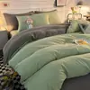 Juego de Sábanas de Color Sólido de Cuatro Piezas, Funda Nórdica, Juego de Ropa de Cama Individual para Dormitorio de Estudiantes de Tres Piezas, Venta al por Mayor, Comercio Exterior, Transfronterizo