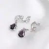 Bolsa de oro de 14k con incrustaciones de diamante de color, circón, cuenta rosa, colgante de gota de agua, pulsera de cristal DIY, accesorios de joyería con cuentas