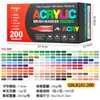Conjunto de Marcadores Acrílicos Guangna 8101 com Ponta Líquida Macia e 408 Cores para Estudantes, Canetas de Desenho, Canetas Aquarela para Graffiti