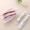 Pincel de Silicone Dupla Face Tipo Espátula com Cerdas Macias para Máscara Facial, Escova de Limpeza Facial e Base, Pincel Especial para Maquiagem de Máscara de Lama para Spa
