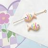 Color pintado a mano dopamina cuentas de pez pequeño diy joyería hecha a mano pulsera collar cuentas cadena para teléfono móvil accesorios material