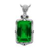 Zhenrong Jewelry Colgante de Topacio Azul Suizo de Lujo de 5 Quilates Chapado en Color Oro de 18K Collar con Colgante de Piedra para Mujer