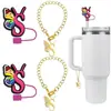 (2+2) Cubierta de Popote de Flor para Accesorios de Taza Stanley 10 mm Silicona Reutilizable
