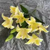 Impressão 3D Lírio de 5 Galhos e 7 Flores Estilo Ins Decoração de Casa Arranjo de Casamento Flor Artificial de Haste Única Flor Artificial Atacado