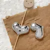 Cuentas Sueltas de Acrílico Y2K Corazón Plateado Estrella Lazo Cuentas Sueltas Material para Pulsera Collar Hecho a Mano DIY