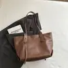 Bolso grande tejido vintage para mujer, nuevo bolso tote de moda coreana otoño 2026, bolso versátil de axila, bolso de hombro
