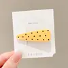 Grampo de cabelo elegante com bolinhas estilo coreano para franja, presilha lateral floral de luxo leve, acessório de cabelo tipo bobby pin