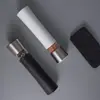 Molino de Pimienta Manual con Manivela para Cocina Casera, Molinillo de Sal Marina y Pimienta Negra, Botella para Moler Pimienta Negra, Condimento