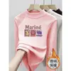 Camiseta térmica de cuello semi-alto gruesa para niñas para Otoño e Invierno, Adecuada como capa interior para niños pequeños y mayores, Camiseta de manga larga para Primavera y Otoño
