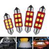 Luz de leitura LED dupla ponta para carro 3030 6SMD decodificação canbus luz de teto do carro 31/36/39/41