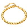 Joyería Europea y Americana Moda Nicho de Lujo Ligero Joyería de Alta Gama Simple para Combinar Elegante Pulsera Ojo de Caballo de Acero de Titanio con Diamantes para Mujer