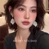 Colgante Plegado Geométrico de Metal Prologue Único Pendientes Minimalistas Moda de Nicho de Alta Gama Accesorios para Orejas Estilo Urbano Tendencia