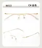 Armação de Óculos Estilo Influenciador Moda Retrô Sem Aro Titânio B Xiaohongshu Adequada para Lentes de Grau, Unissex Estudante Atacado Lote Misto