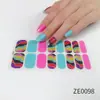 ZE Película de esmalte en gel impermeable estilo europeo y americano sin curado completo en gel, pegatina completa, contraste floreciente, primavera y verano, pegatina para uñas, papel de pegatina para uñas