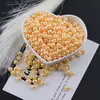 Pérola de Imitação ABS 6mm Alto Brilho Colorida Furo Reto Contas Soltas DIY Pulseira Colar Artesanal Material para Miçangas Acessórios
