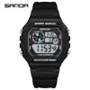 Sanda Moda Reloj Electrónico Cuadrado Pequeño Deportes al Aire Libre Multifuncional Luminoso Impermeable Personalizado Reloj Digital