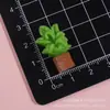 Escena de Planta en Maceta Brillante Tridimensional con Accesorios de Resina Pegamento Cremoso Llavero DIY Juguete Decoración de Cabaña Coche Material