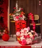 Decoração de Casamento Arranjo Floral para Sala de Estar, Quarto, Mesa de Cabeceira, Flores Artificiais, Decoração de Buquê de Mesa para Quarto de Casamento, Enfeites para Mesa de Assinaturas
