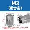 Estándar Nacional Tuerca Remachable de Aluminio con Patrón Plano y Vertical Tapa de Tirar de Aluminio Moleteada Tuerca de Aluminio de Cabeza Plana con Patrón Vertical M3/M4/M5/M6/M12