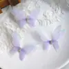 Pacote com 3 Borboletas de Tule 3D de Camada Dupla de 5cm para Acessórios de Cabelo DIY Feitos à Mão, Materiais de Decoração, Brincos de Maquiagem Facial Estilo Antigo Hanfu