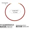 Set de Collar y Pulsera de Diamantes Multicolores Europeo y Americano, Acero Inoxidable Chapado en Oro de 18 Quilates, Fila Única Completamente Incrustada de Diamantes, Joyería de Moda para Mujer