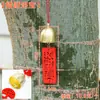 Campana de Aleación de 28 mm Carrillón de Viento Nudo Chino Decoración Colgante Colgador de Puerta Llavero Materiales Accesorios de Nudo Swastika Kit de Materiales DIY