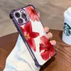 Funda Antigolpes de Cuatro Esquinas con Airbag de Flor de Lirio e Hibisco para Teléfono Apple 18 Pro Max Funda Protectora de Aire para iPhone