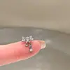 Mengcore Fantasy Unhas de Osso da Cochlea para Orelha High-End para Furo na Orelha Aço Titânio Fundo Plano Fivela Torcida