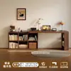 Escritorio de Madera Maciza Mesa de Estudio para Estudiantes en Casa Estantería Integrada Mesa Larga para Sala de Estar Banco de Trabajo Mesa de Computadora Retráctil