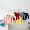 Roupa Infantil Meninas Grandes e Pequenas Bebê Estilo Coreano Suéter com Fio Estilo Ocidental Casual Amor Cardigan de Tricô Jaqueta