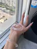 Pulsera de Ojo de Gato Blanco Natural Luna Blanca Plata Hielo para Mujer Pulsera de Jade Pulsera de Belleza de Ágata Hielo Alto para Mujer