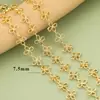 Nova Primavera e Verão Promoção Quente Corrente de Flores Frescas Corrente de Flor Cobre Banhado Ouro Real 18K DIY Colar Pulseira Corrente Semi-acabada