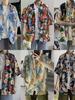 Camisa de Manga Curta Masculina Verão Estilo Hong Kong Estilo Japonês Estilo Coreano Moda Solta Havaiana Retrô Moda Praia Camisa da Moda