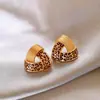 Pendientes Geométricos Estilo Maillard Retro con Estampado de Leopardo, Pendientes Elegantes con Goteo de Aceite para Otoño e Invierno, Pendientes Únicos de Alta Gama para Mujer