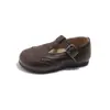 Nuevos zapatos para niños con encaje elegante para niñas, sencillos y elegantes, estilo universitario, pequeños zapatos de cuero suaves de estilo británico para niños pequeños