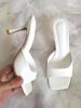 Sandalias de Tacón Alto Sexy de Charol, Punta Cuadrada Abierta, Versátiles, Tipo Mocasín, Modelo Nuevo de Verano 2026