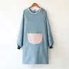 Delantal A prueba de Viento de Terciopelo Cocina Hogar Delantal Estampado Otoño e Invierno Cálido Trabajo Manga Larga Abrigo Mujeres Catering Ropa de Trabajo