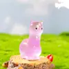 Decoração de resina para micro paisagem, desenho animado fofo, alpaca luminosa, decoração tridimensional, artesanato para decoração de mesa, carro, casa