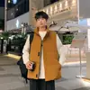 Chaleco acolchado cálido de moda versátil para deportes al aire libre de otoño e invierno para hombre, chaqueta de algodón