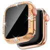 Aplicável ao Estojo Apple Watch 10ª Geração 42/46mm Película de Vidro Temperado Integrada Diamante PC Capa Protetora Monocromática 1-9