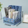 Organizador de Archivos Caja de Almacenamiento de Gran Capacidad Soporte para Libros Estantería Caja Organizadora de Escritorio Estante de Almacenamiento de Documentos Bandeja para Archivos Cesta para Archivos