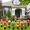 Nuevo Rótulo Navideño de Cascanueces para Jardín Pequeña Decoración de Fiesta Invernal Rótulo para Césped al Aire Libre