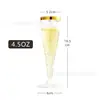 Vasos Desechables de Plástico para Mezclar Cócteles, Copas de Champaña, Copas de Vino con Borde Dorado, Vasos de Agua Mineral Mary Soda, Ventas Directas de Fábrica