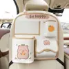 Bolsa de Almacenamiento para Respaldo de Asiento de Coche Lluvia Azul Caricatura Capibara Decoración Interior de Coche Bolsa de Almacenamiento Práctica Bolsa de Almacenamiento Multifuncional para Coche