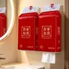 Guardanapos de Papel Estilo Pendurado Específicos para Casamento com Puxador Inferior, Pacote Grande Vermelho para Banquetes de Casamento, Coleção Completa de Artigos para Casamento