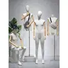 Maniquí de medio cuerpo para tienda de ropa, modelo de traje para hombre, atrezo, maniquí de cuerpo entero envuelto en tela, soporte de exhibición, muñeca femenina para escaparate