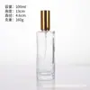 Muestras de perfume de alta gama con tapas de mármol, base volcánica y vidrio transparente, botellas de perfume vacías, botellas vacías para envases cosméticos
