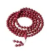 108 Pulseras de Múltiples Círculos de Cinabrio para Hombres y Mujeres, Pulseras de Bendición del Mismo Estilo, Pulseras con Cuentas del Año Zodiacal, Cuentas de Múltiples Círculos